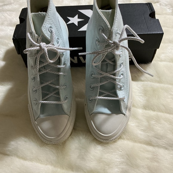 Converse Women's High-Top Sneakers - light blue- glacier blue - Picture 11 of 16